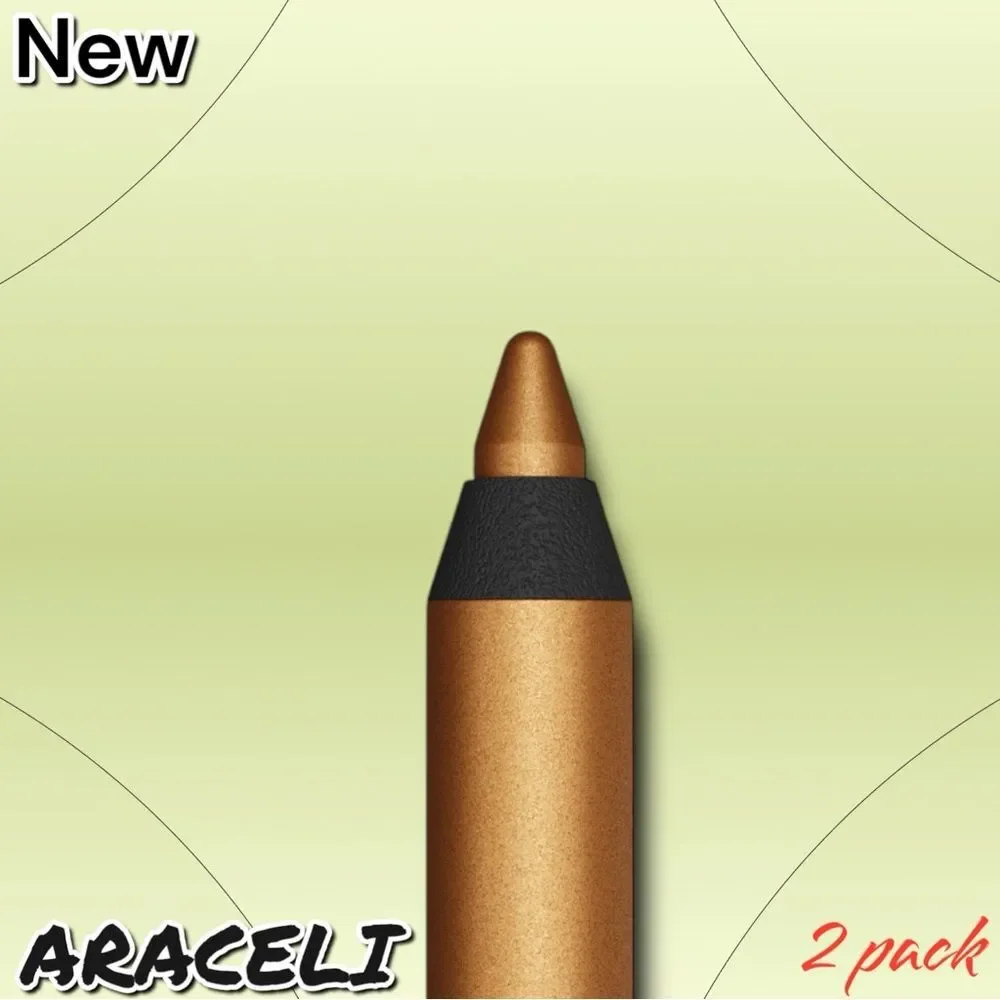 New ARACELI Ojos Perfectos Gel Pencil Eyeliner Makeup - Gold - 2 pack